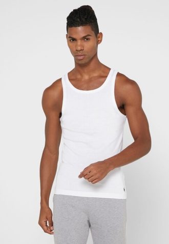 Weiße Ralph Lauren Essential Weste mit Rundhalsausschnitt für Herren