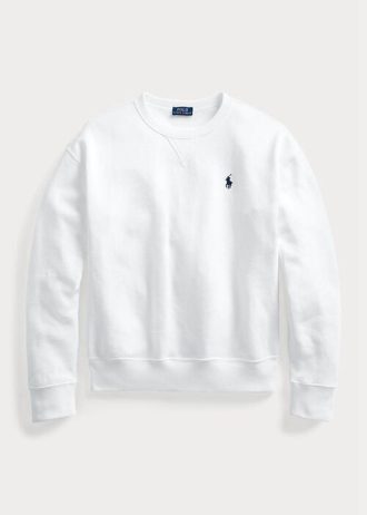 Weiße Ralph Lauren Fleece-Pullover für Damen