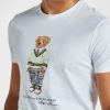 Weiße Ralph Lauren Graphic T-Shirts mit Rundhalsausschnitt für Herren Weiße Ralph Lauren Graphic T-Shirts mit Rundhalsausschnitt für Herren