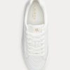 Weiße Ralph Lauren Hailey Sneakers aus perforiertem Leder für Damen Weiße Ralph Lauren Hailey Sneakers aus perforiertem Leder für Damen