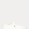 Weiße Ralph Lauren Janson II Canvas-Sneaker für Damen Weiße Ralph Lauren Janson II Canvas-Sneaker für Damen