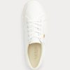 Weiße Ralph Lauren Janson II Canvas-Sneaker für Damen Weiße Ralph Lauren Janson II Canvas-Sneaker für Damen