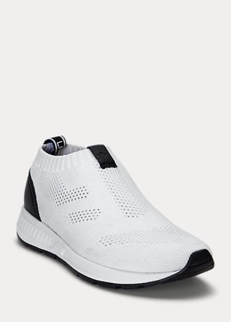 Weiße Ralph Lauren Kacie Slip-On-Sneakers für Damen