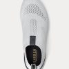 Weiße Ralph Lauren Kacie Slip-On-Sneakers für Damen Weiße Ralph Lauren Kacie Slip-On-Sneakers für Damen