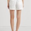 Weiße Ralph Lauren Leinenshorts mit Gürtel für Damen Weiße Ralph Lauren Leinenshorts mit Gürtel für Damen