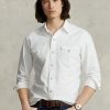 Weiße Ralph Lauren Oxford-Westernhemden im Classic Fit für Herren Weiße Ralph Lauren Oxford-Westernhemden im Classic Fit für Herren