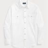 Weiße Ralph Lauren Oxford-Westernhemden im Classic Fit für Herren Weiße Ralph Lauren Oxford-Westernhemden im Classic Fit für Herren