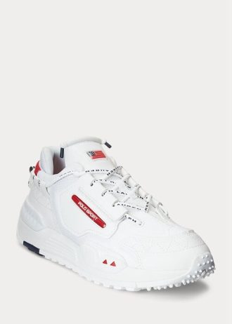 Weiße Ralph Lauren PS200 Sneakers für Herren