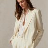 Weiße Ralph Lauren Safford Blazer aus Wollgabardine für Damen Weiße Ralph Lauren Safford Blazer aus Wollgabardine für Damen