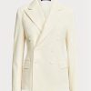 Weiße Ralph Lauren Safford Blazer aus Wollgabardine für Damen Weiße Ralph Lauren Safford Blazer aus Wollgabardine für Damen