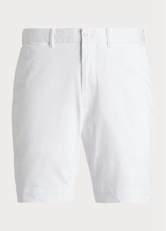 Weiße Ralph Lauren Tailored Fit Stretch-Twill-Shorts für Herren
