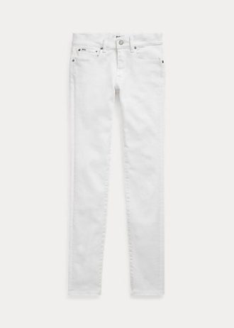 Weiße Ralph Lauren Tompkins Skinny Jeans für Damen
