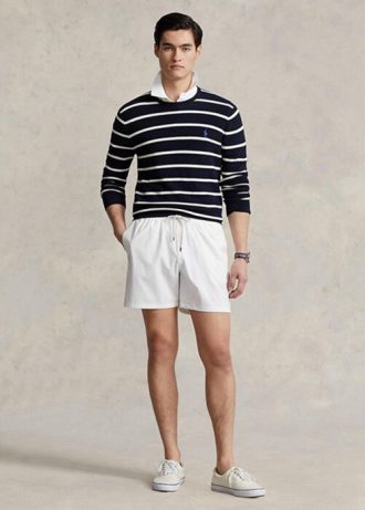 Weiße Ralph Lauren Traveller Badeshorts für Herren