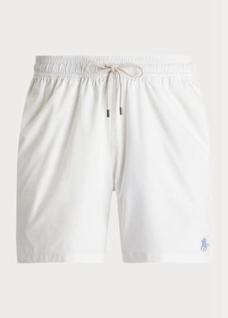 Weiße Ralph Lauren Traveller Badeshorts für Herren