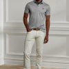 Weiße Slim Fit Stretchjeans für Herren von Ralph Lauren