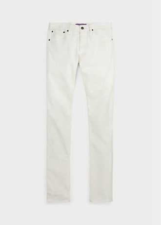 Weiße Slim Fit Stretchjeans für Herren von Ralph Lauren