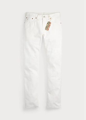 Weiße Slim Fit Whitestone Jeans für Herren von Ralph Lauren