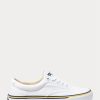 Weiße Sneakers aus Baumwollcanvas mit Ralph Lauren-Logo für Damen Weiße Sneakers aus Baumwollcanvas mit Ralph Lauren-Logo für Damen