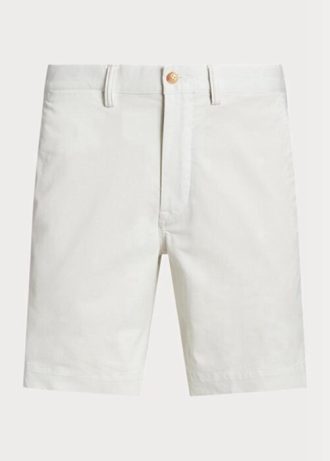 Weiße Stretch-Chinoshorts für Herren von Ralph Lauren im Straight Fit