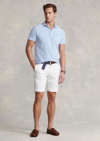 Weiße Stretch-Chinoshorts im Slim Fit von Ralph Lauren für Herren