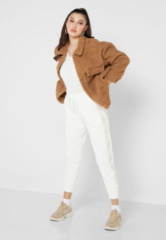 Weiße Strickhose mit hoher Taille von Ralph Lauren für Damen