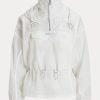 Weiße, verstaubare Ripstop-Windjacke von Ralph Lauren für Damen Weiße, verstaubare Ripstop-Windjacke von Ralph Lauren für Damen