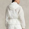 Weiße, verstaubare Ripstop-Windjacke von Ralph Lauren für Damen Weiße, verstaubare Ripstop-Windjacke von Ralph Lauren für Damen