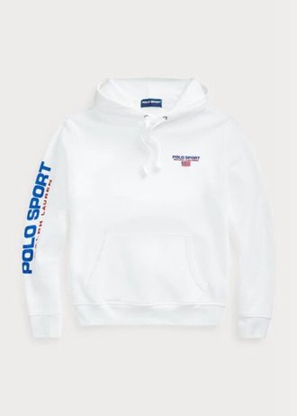 Weißer Fleece-Hoodie für Herren von Ralph Lauren Polo Sport