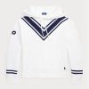 Weißer Ralph Lauren Australian Open Cricket Fleece-Hoodie für Damen Weißer Ralph Lauren Australian Open Cricket Fleece-Hoodie für Damen