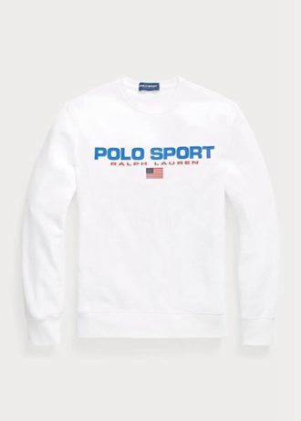 Weißes Fleece-Sweatshirt für Herren von Ralph Lauren Polo Sport