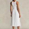 Weißes Plissiertes Kleid „The Spelman Collection“ von Ralph Lauren für Damen Weißes Plissiertes Kleid „The Spelman Collection“ von Ralph Lauren für Damen