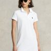 Weißes Ralph Lauren Baumwoll-Netzkleid für Damen Weißes Ralph Lauren Baumwoll-Netzkleid für Damen