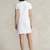 Weißes Ralph Lauren Baumwoll-Netzkleid für Damen Weißes Ralph Lauren Baumwoll-Netzkleid für Damen