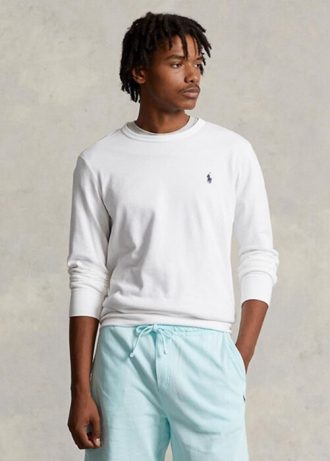 Weißes Ralph Lauren Spa Terry-Sweatshirt für Herren